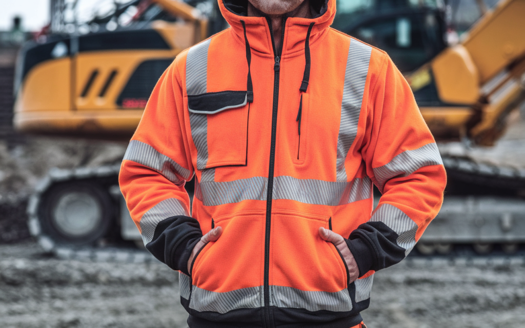 Dome75 Hi Vis Class 3 Viz-Tuff Fleece Full-Zip Hoodie